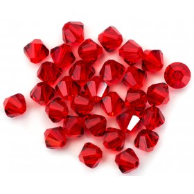 Swarovski Crystal Lt Siam Red 6mm Bicone
